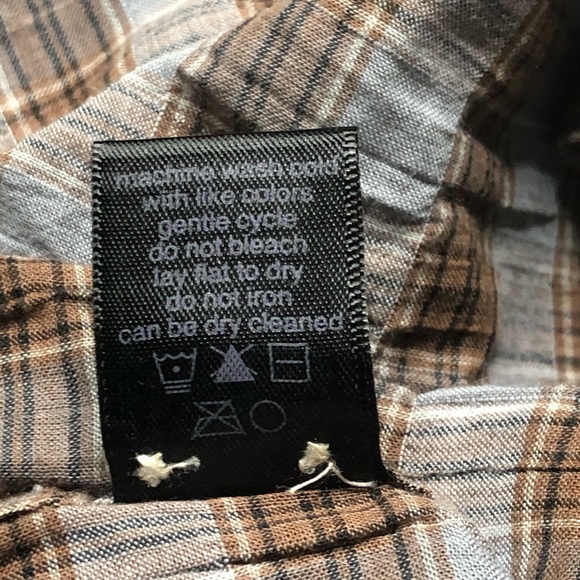 John Varvatos USA Medium Men Button Up Plaid Shirt - Picture 5 of 6